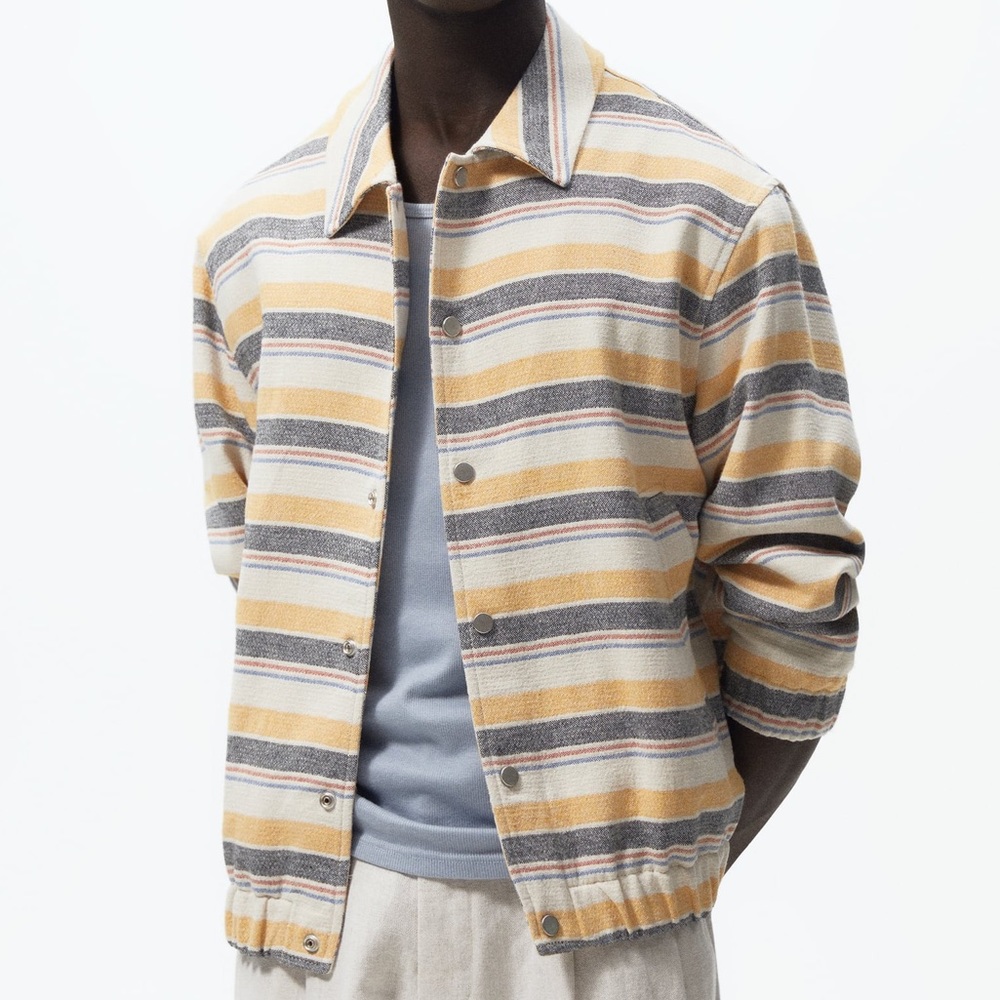 NWT Zara Textured Stripe Jacket